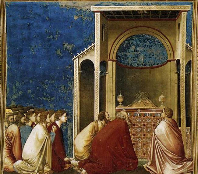 GIOTTO di Bondone The Suitors Praying Norge oil painting art